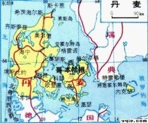 日德兰半岛地图