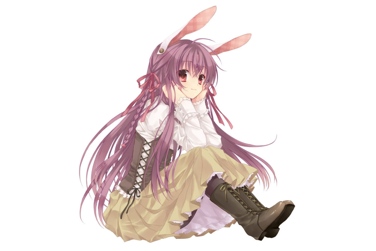 复活节快乐。可爱的小女孩戴着兔耳朵插画图片素材_ID:395282942-Veer图库
