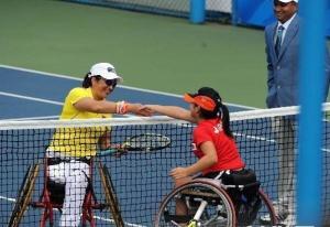轮椅网球亚残运现场
