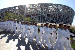 2009年10月4日鸟巢迎来国庆受阅部队官兵