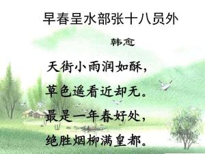 早春呈水部张十八员外