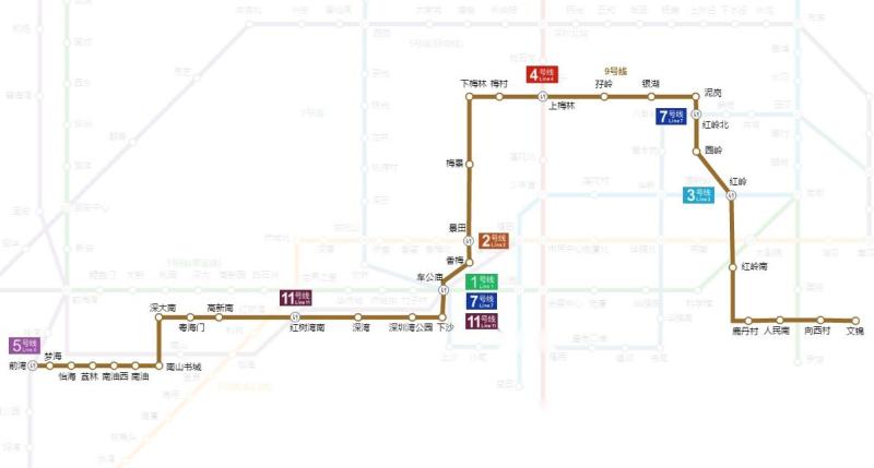 深圳地铁9号线线路图