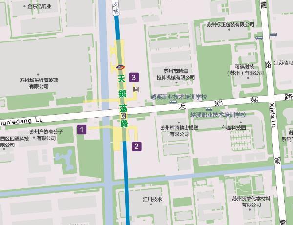 天鹅荡路站出入口信息图