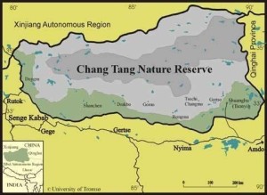 羌塘自然保护区地图
