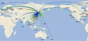 哈尔滨太平国际机场航线网络布局示意图（2