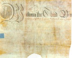 英国首相颁发给基德船长的私掠特许证 英国首相颁发给基德船长的私掠特许证