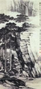 溪山瀑雨图