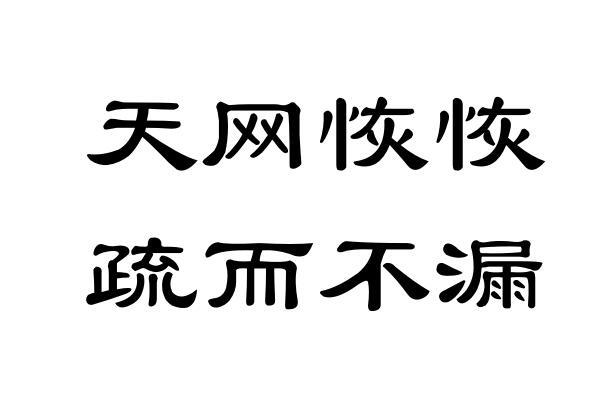 天网恢恢疏而不漏图片