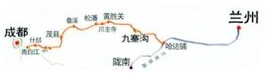 成兰铁路示意图