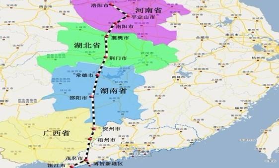洛茂湛铁路运输示意图
