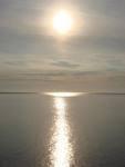 夕阳下的鄂霍次克海