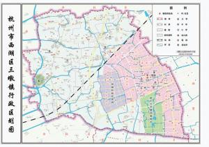 浙江省杭州市西湖区三墩镇地图