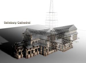 索尔兹伯里大教堂主体结构图（三维图）