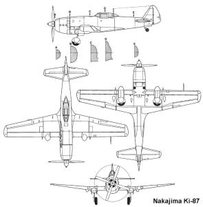 Ki-87四视图