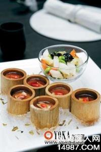 美味的茶汁蒸豆腐