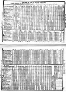 1914年的列车时刻表