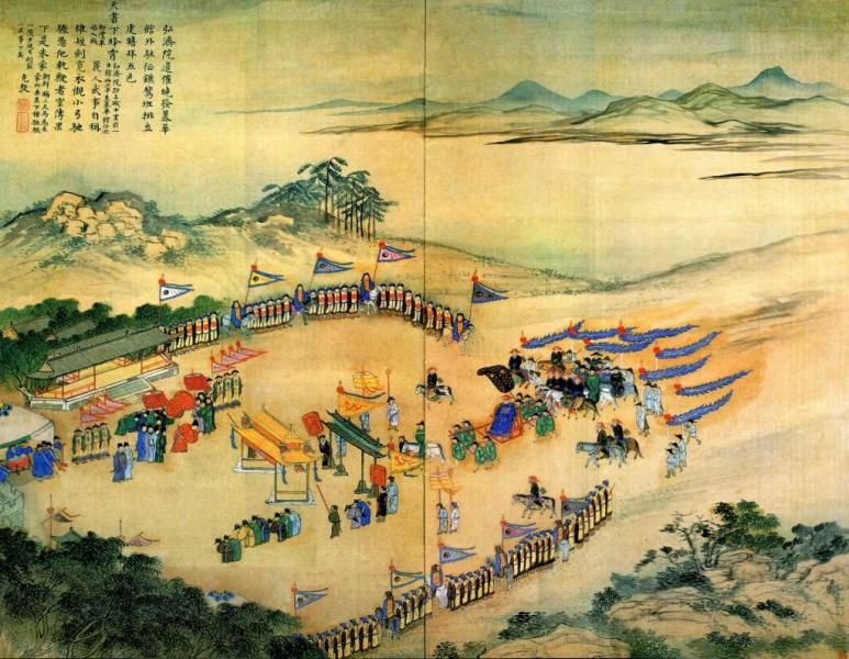 朝鲜英祖在迎恩门前“郊迎”清使阿克敦