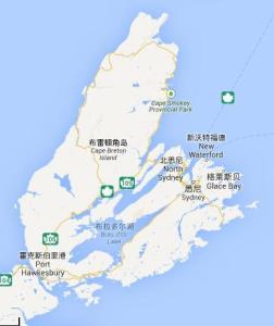 布雷顿角岛地图