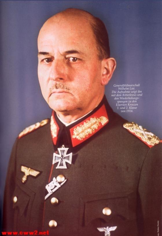 wilhelm list)(1880-1971) 陆军元帅