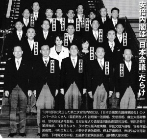 安倍内阁成员与右翼团体“日本会议”的关系密切