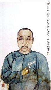 齐白石绘胡沁园五十岁时像
