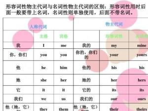 名词性物主代词