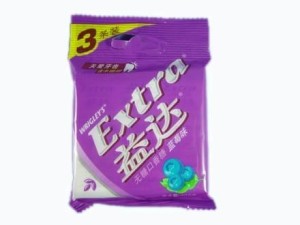 益达蓝莓味无糖口香糖