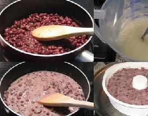 红豆糕制作过程