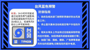 台风蓝色预警信号