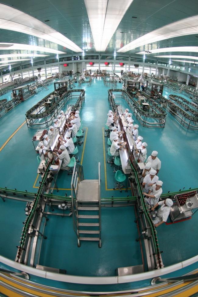 产品为原料通过物理加工或利用酵母发酵的方法制造食品的工业生产部门