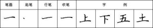 长横的写法