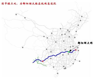 鄱阳湖大桥在杭瑞高速段