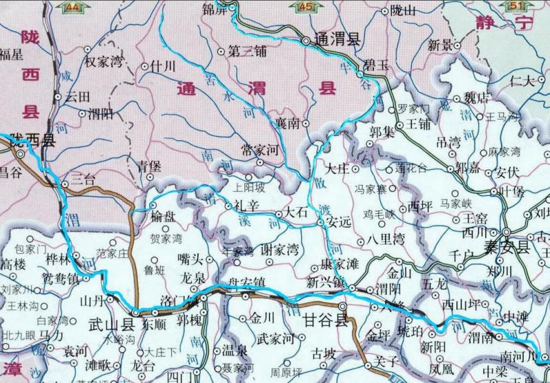 4 km河长通渭县县境西北部牛营大山南麓发源地甘肃省天水市地理位置温