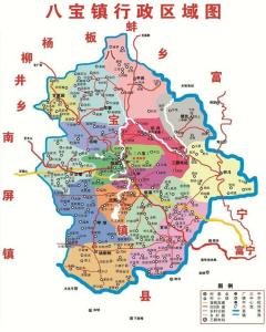 八宝镇行政区划图