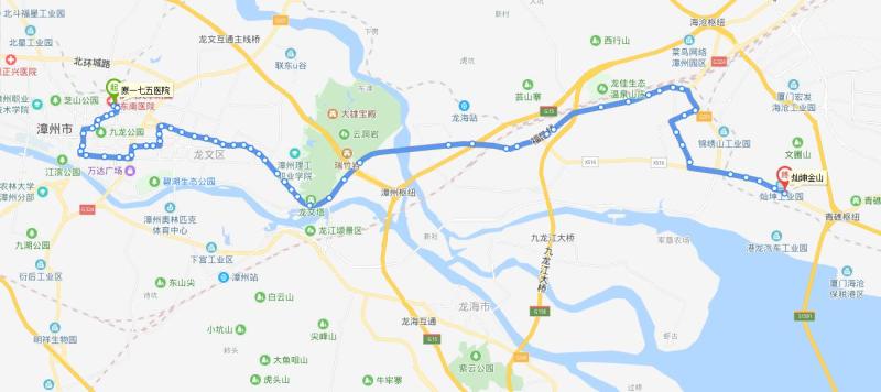 漳州公交23路上行路线图