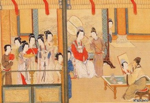 明 仇英《汉宫春晓图》（局部）