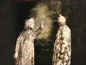 吞针戏法