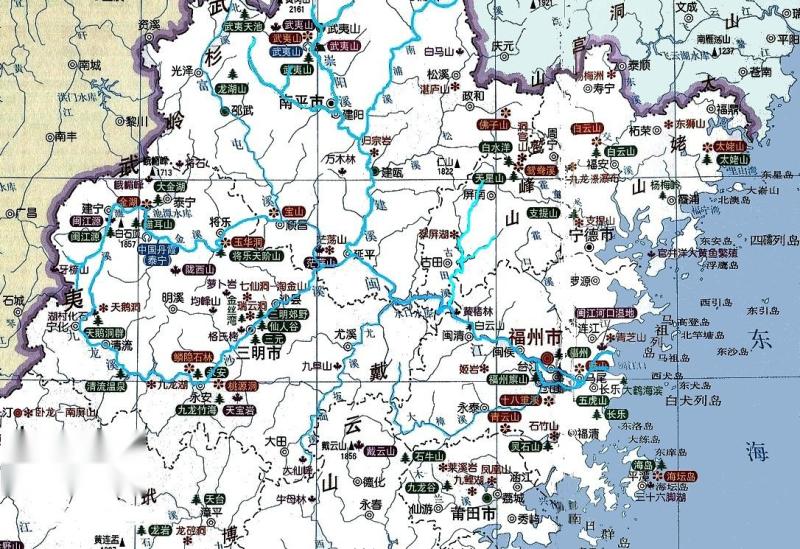 古田溪在闽江流域的位置