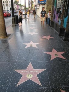 好莱坞星光大道明星手印