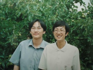 作者张小花与大学好友杜立群