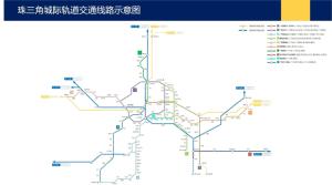 珠江三角洲城际铁路网线路图
