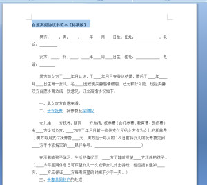 离婚协议书