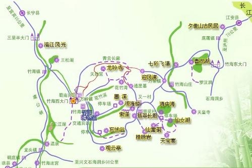 蜀南竹海地图