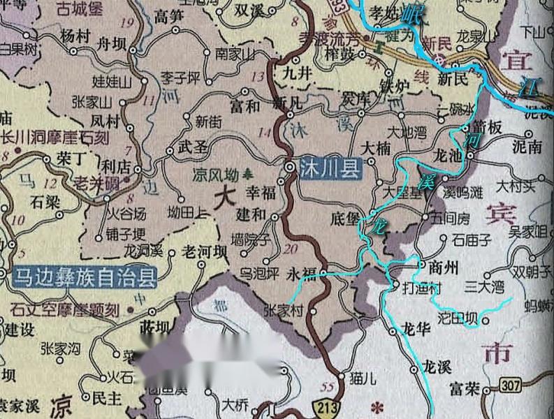 龙溪河的位置及水系分布
