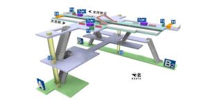 西红门站站内立体图