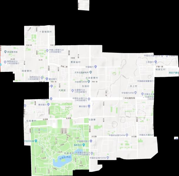 大明宫街道地形图