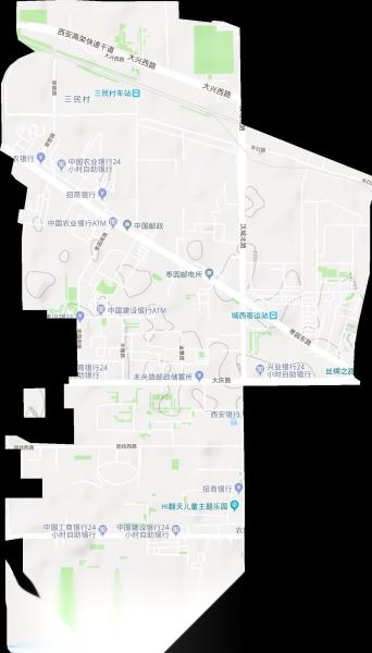 枣园街道地形图