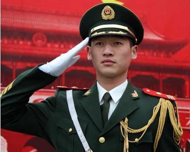 武警国旗护卫队二级士官,天安门国旗班班长,武警北京总队天安门支队