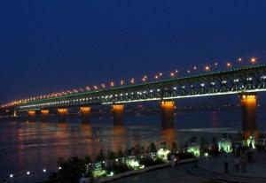 武汉长江大桥夜景