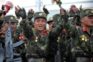 2017年4月15日阅兵时的朝鲜人民军